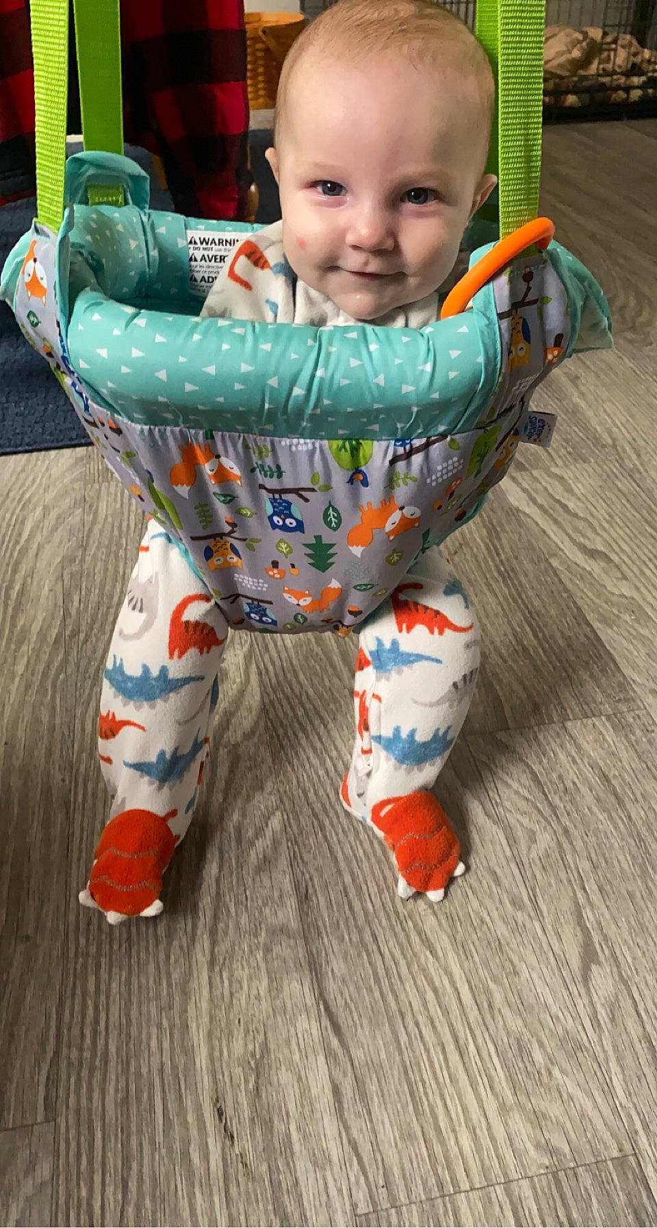 Archer joined the competition — help win amazing prizes! baby, baby_toddler_clothing, barefoot, child, comfort, flooring, foot, fun, happy, hardwood, head, joy, kneeling, leisure, pajamas, pattern, person, sitting, sleeve, smile
