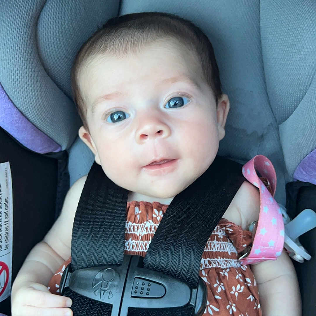 Savannah joined the competition — help win amazing prizes! accessories, baby, belt, car, car_interior, carseat, clothing, cushion, face, head, homedecor, pants, person, photography, portrait, seatbelt, sleeping, strap, transportation, vehicle