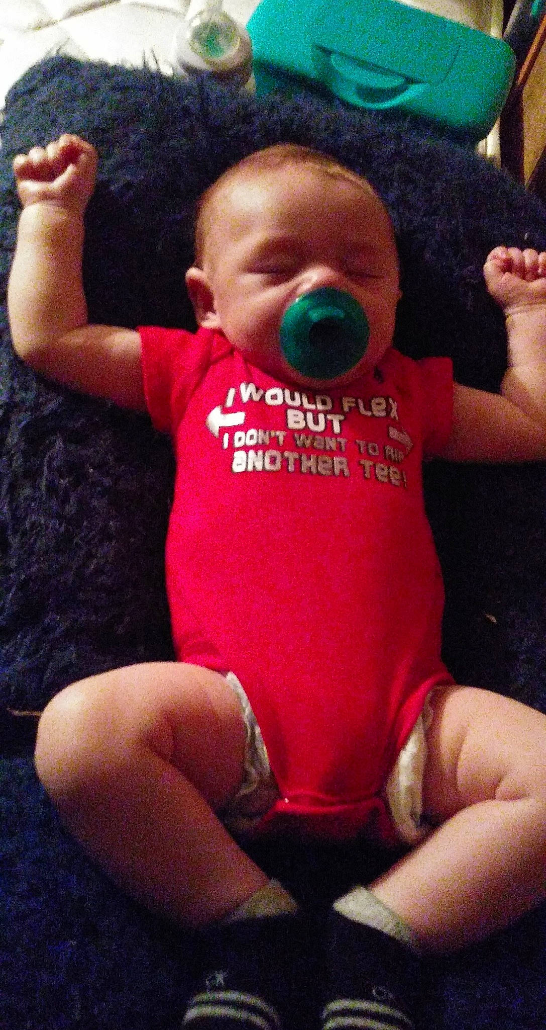 Warren joined the competition — help win amazing prizes! arm, baby, child, cool, fun, muscle, person, thigh, toddler