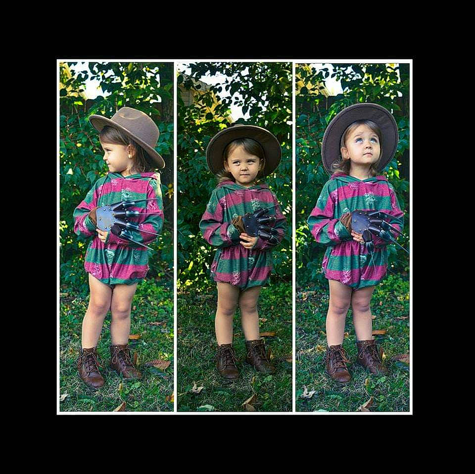 Oaklyn is registered to the contest to win money with this photo: child, costume_hat, cowboy_hat, dress, fashion_accessory, grass, happy, hat, headgear, magenta, pattern, people_in_nature, person, pink, plant, purple, recreation, sleeve, sun_hat, toddler