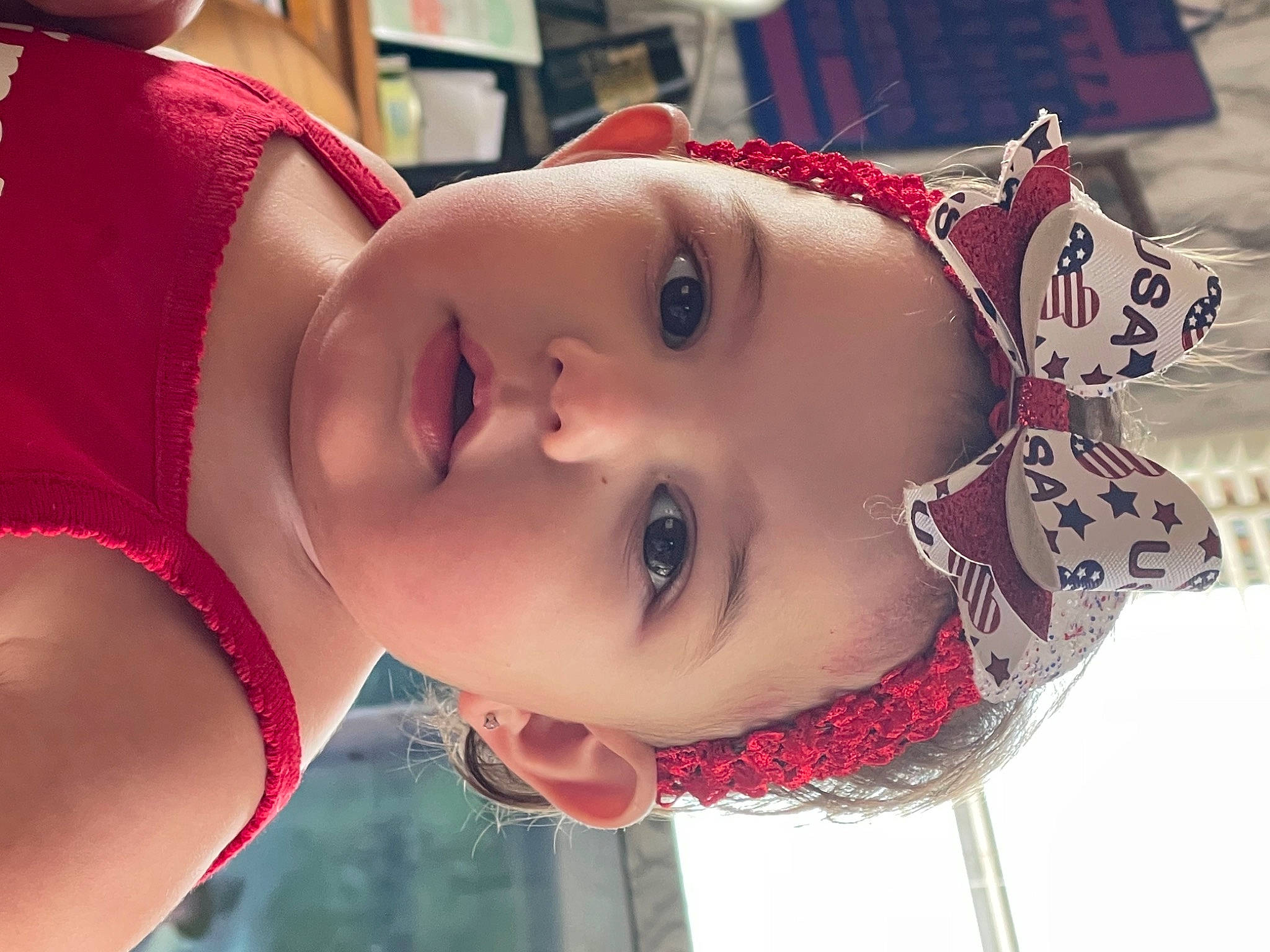 Kenzleigh joined the competition — help win amazing prizes! baby, beauty, child, eyelash, fun, happy, head, headgear, headwear, lip, mouth, neck, nose, person, pink, red, skin, smile, textile, toddler