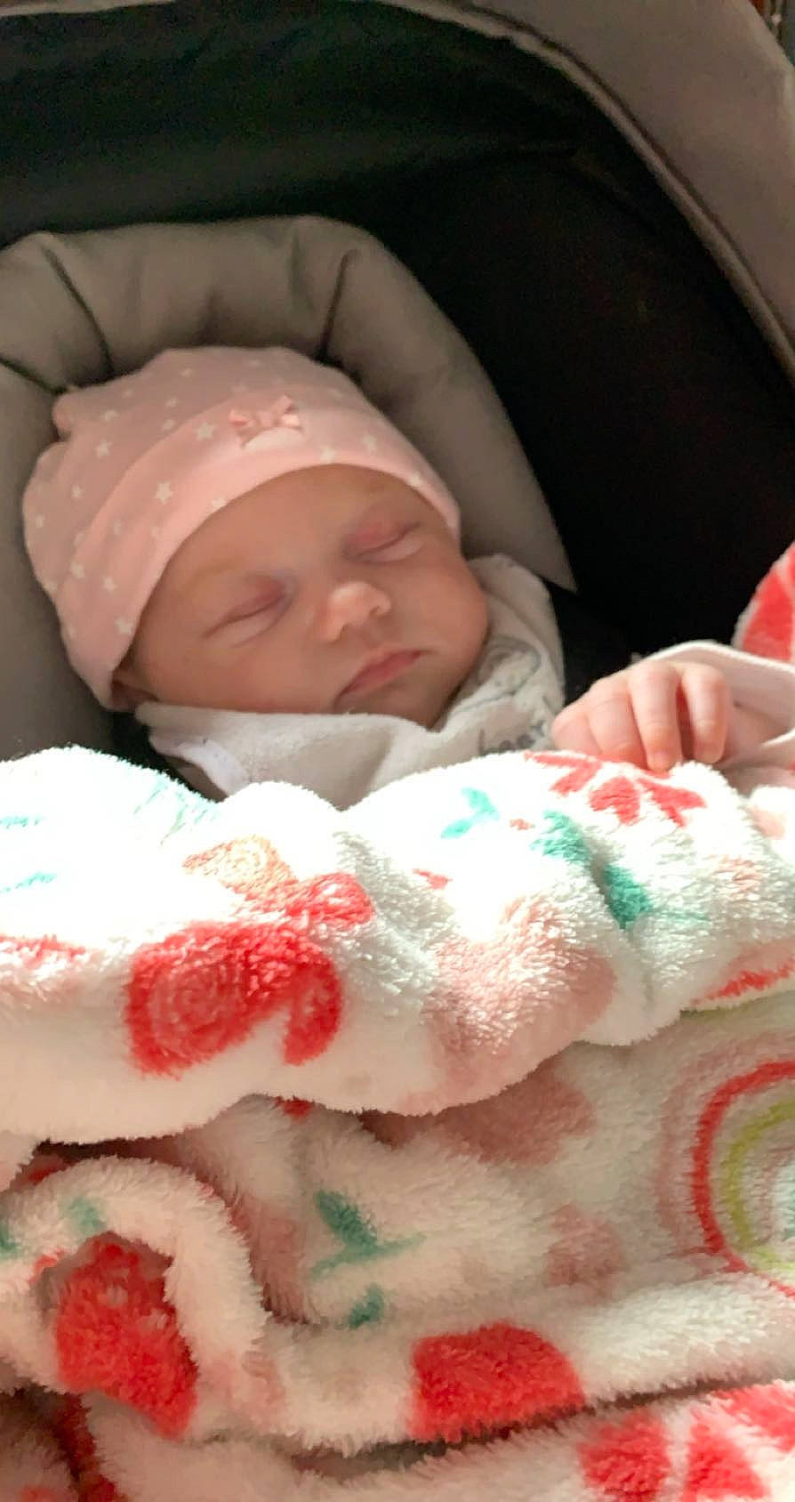 Isla-mae is registered to the contest to win money with this photo: baby, baby_products, baby_safety, baby_sleeping, baby_toddler_clothing, bedtime, carmine, cheek, child, comfort, event, headwear, linens, nap, person, pink, skin, sleep, textile, toddler