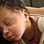 Elikya participe au concours pour gagner de l'argent avec cette photo : baby, sleeping, blanket, closeup, face, infant, cozy, soft_light, peaceful, skin, person, human, newborn, resting, cute, portrait, child, warm, comfort, young