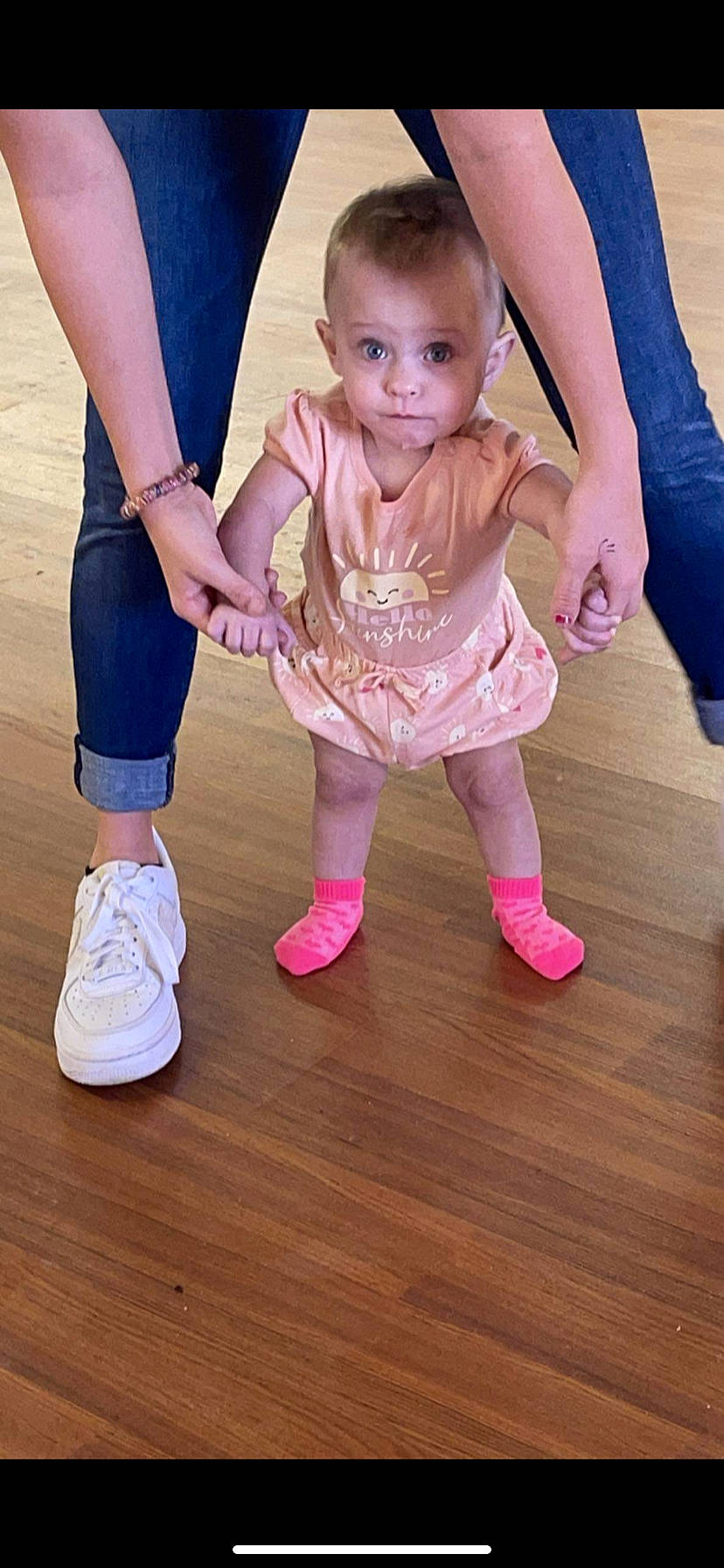 Raylynn joined the competition — help win amazing prizes! arm, baby, baby_toddler_clothing, chair, finger, floor, flooring, gesture, hand, happy, joint, leg, magenta, person, pink, purple, skin, sleeve, thumb, toddler