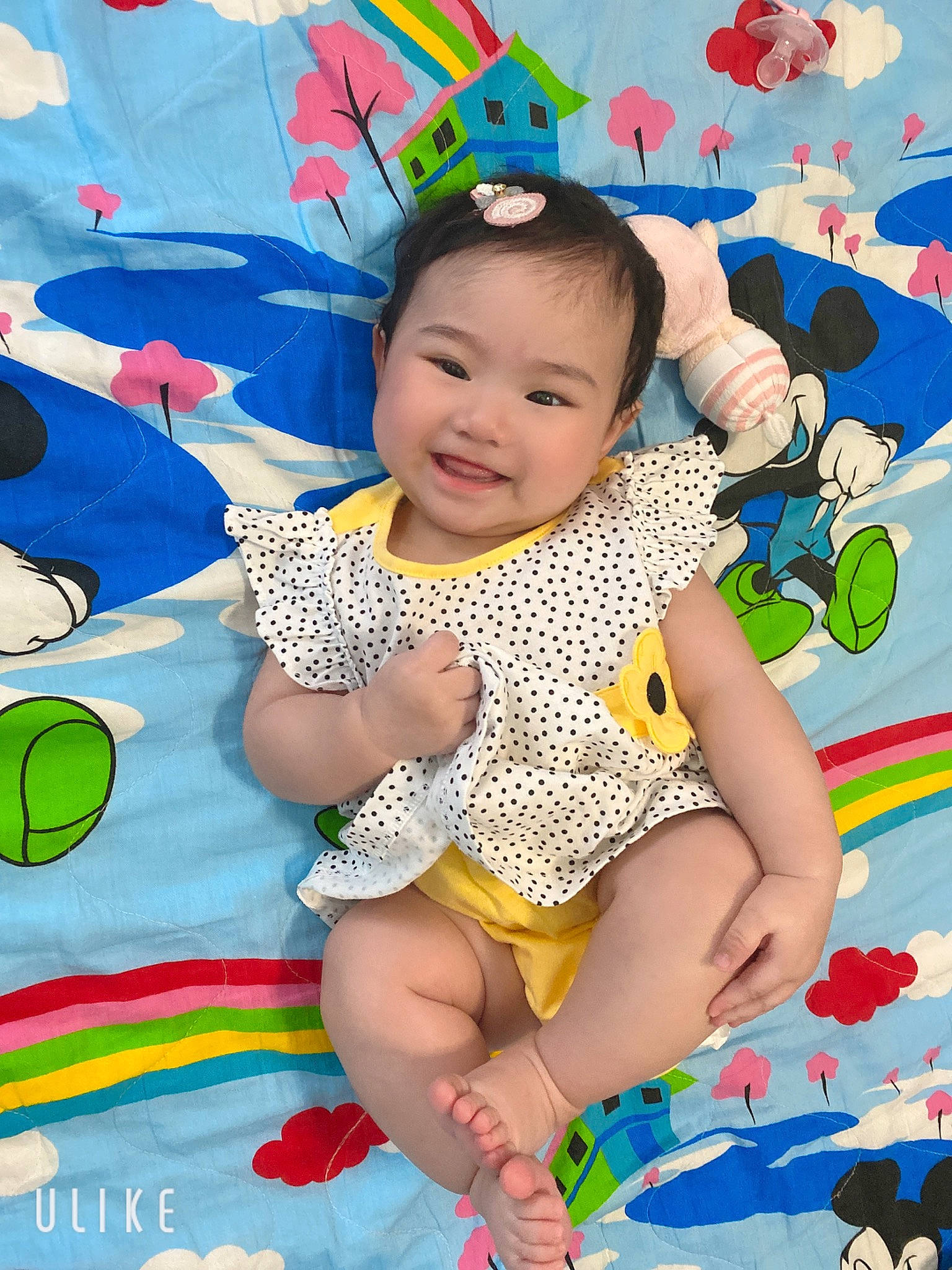 Holly joined the competition — help win amazing prizes! baby, baby_products, baby_toddler_clothing, child, happy, joy, leisure, pattern, person, play, product, smile, toddler