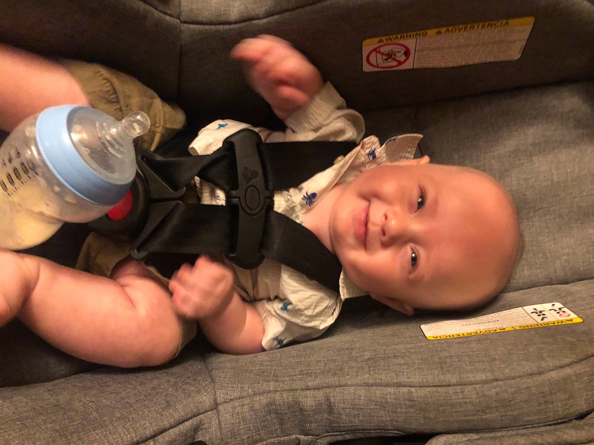 Robbie is registered to the contest to win money with this photo: baby, child, finger, joy, person