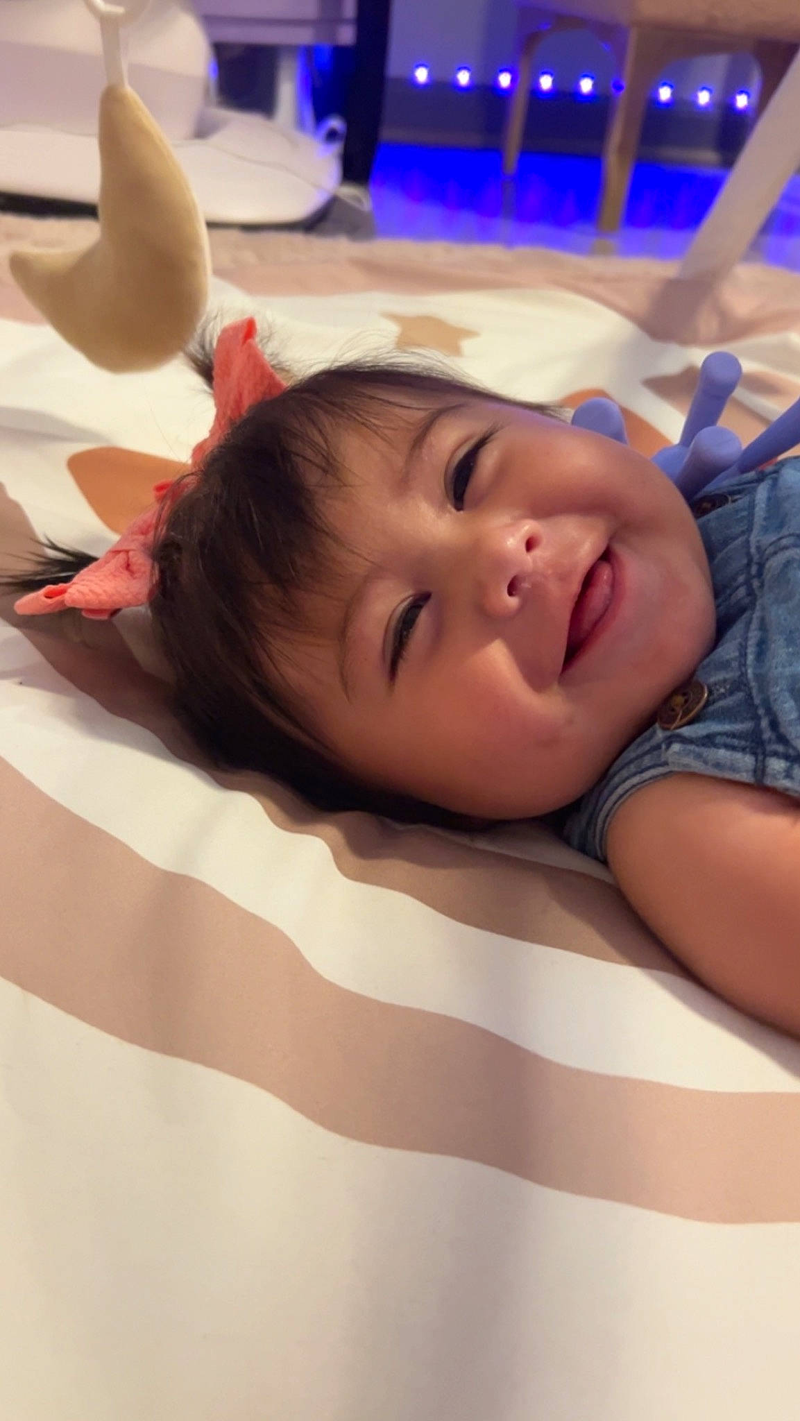 Everlee joined the competition — help win amazing prizes! baby, bed, black_hair, child, comfort, eyebrow, eyelash, finger, flooring, fun, hand, happy, human_body, joy, lip, mouth, neck, nose, person, skin