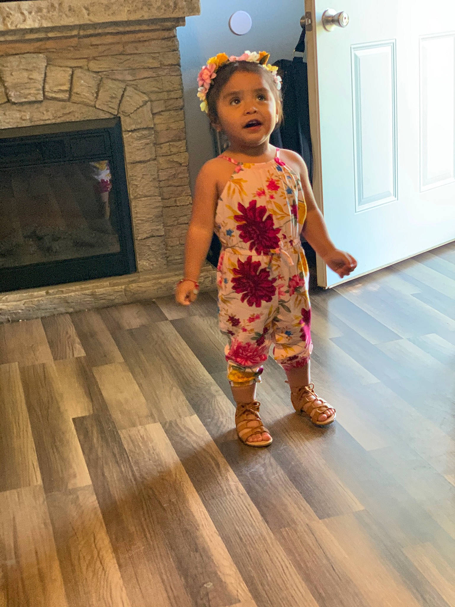 Tatianna joined the competition — help win amazing prizes! child, child_model, costume, dress, fawn, floor, flooring, fun, hardwood, laminate_flooring, person, shoe, standing, toddler, wood, wood_flooring