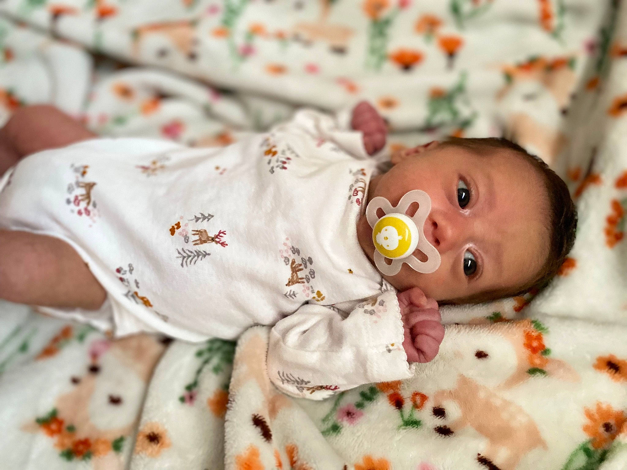 Franziska joined the competition — help win amazing prizes! baby, baby_products, baby_toddler_clothing, bedding, cheek, child, clothing, comfort, dress, face, happy, head, human_body, iris, linens, pattern, person, skin, sleeve, textile