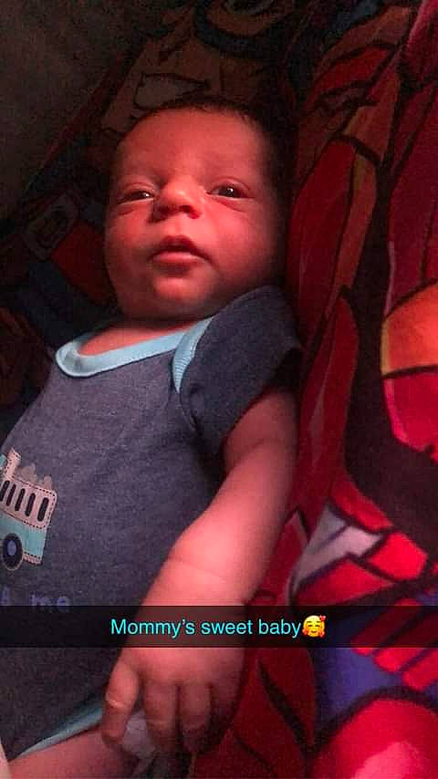 Dayton joined the competition — help win amazing prizes! baby, carmine, chest, child, comfort, darkness, finger, flash_photography, flesh, gesture, happy, magenta, mouth, muscle, nail, person, photo_caption, sitting, t_shirt, thumb