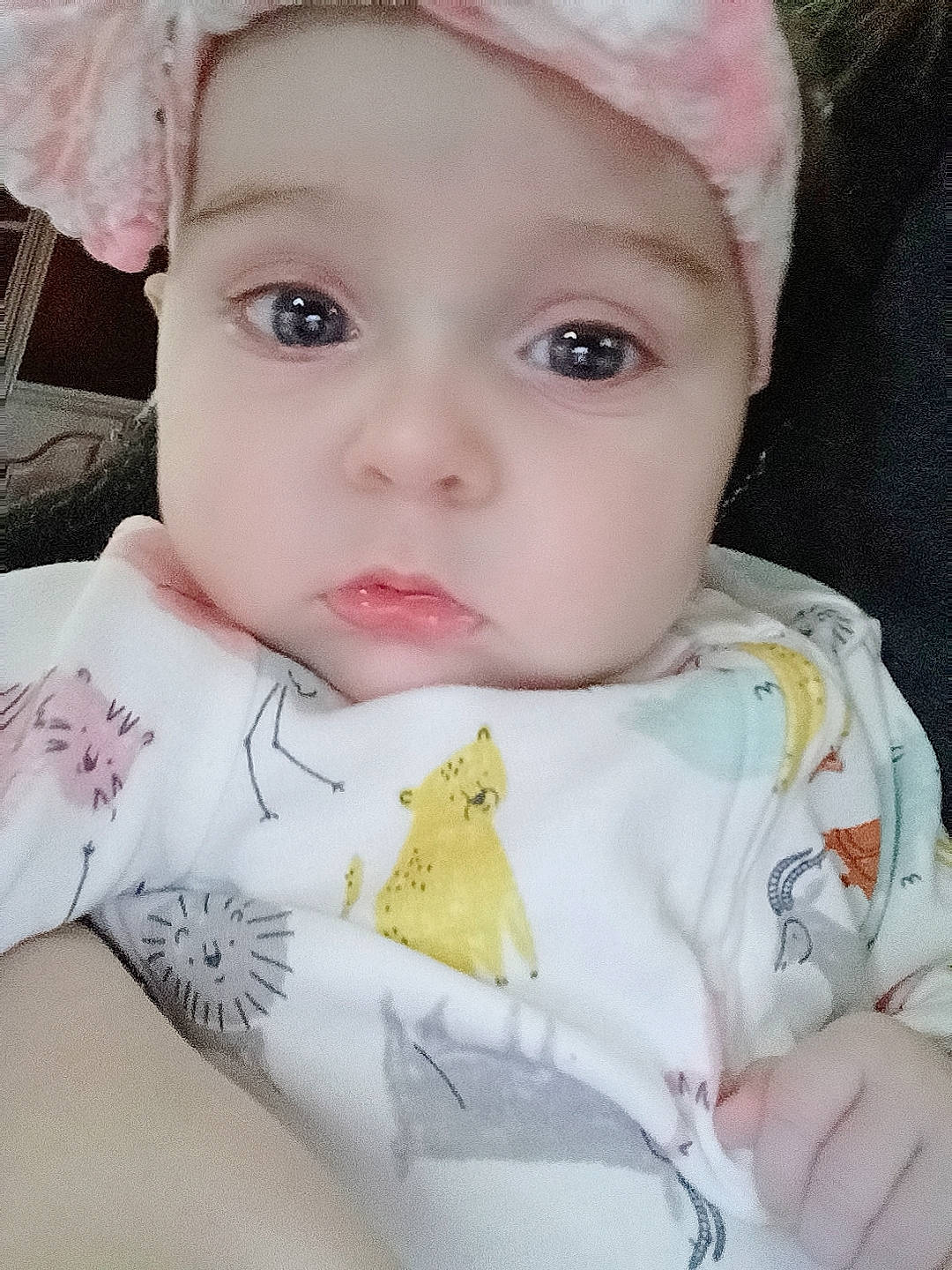 Khloe joined the competition — help win amazing prizes! baby, baby_toddler_clothing, cap, cheek, child, dress, eye, eyebrow, eyelash, face, happy, hat, headwear, iris, lip, nose, person, pink, skin, sleeve