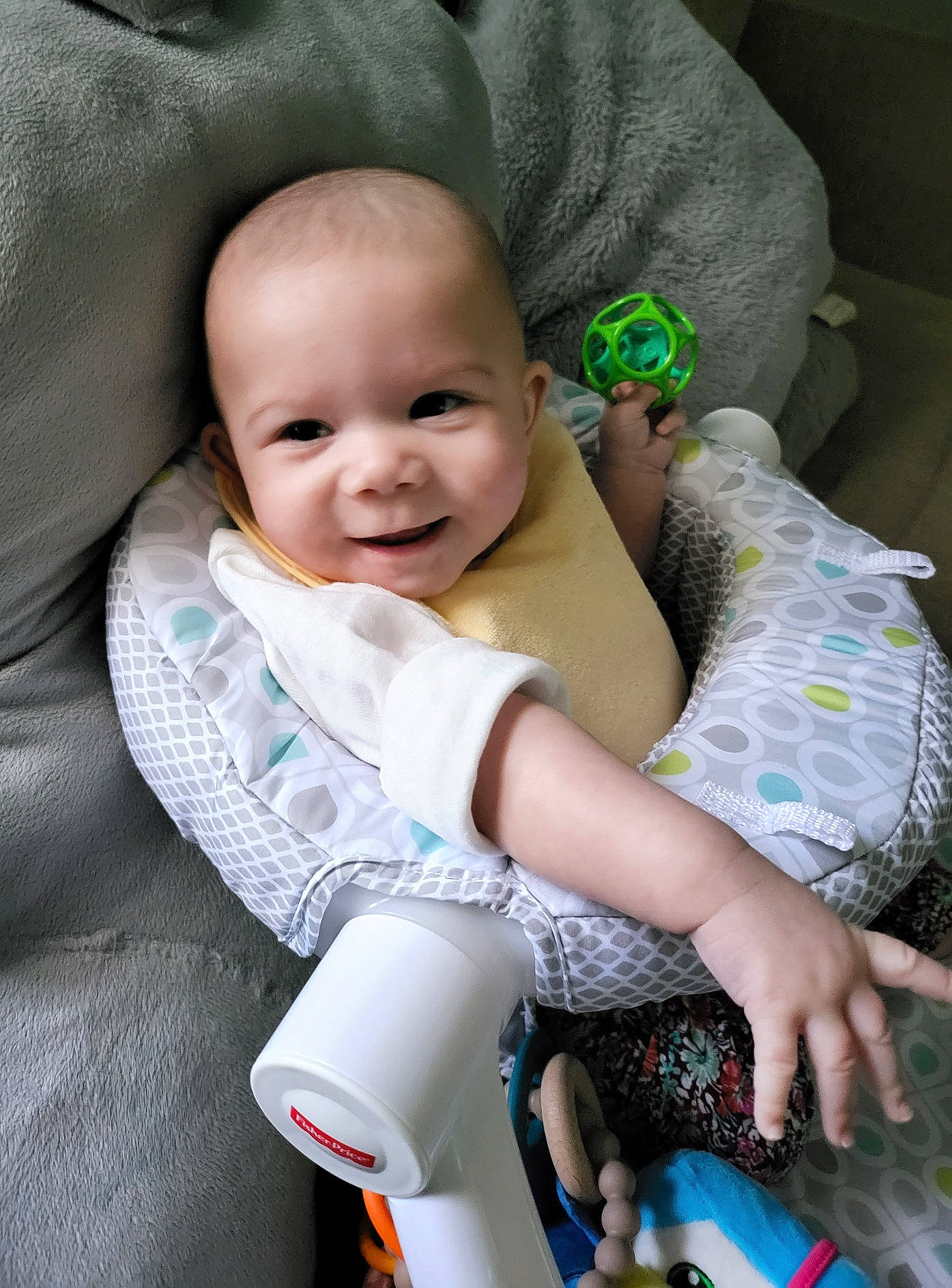Ariah joined the competition — help win amazing prizes! auto_part, baby, baby_carriage, baby_products, baby_toddler_clothing, car_seat, cheek, child, comfort, fun, grass, happy, human_leg, nail, person, sitting, skin, sleeve, smile, sock