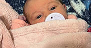 Emorie joined the competition — help win amazing prizes! baby, blanket, pacifier, face, infant, pink, cozy, cute, wrapped, sleeping, soft, warm, child, newborn, portrait, indoor, comfort, resting, person, young