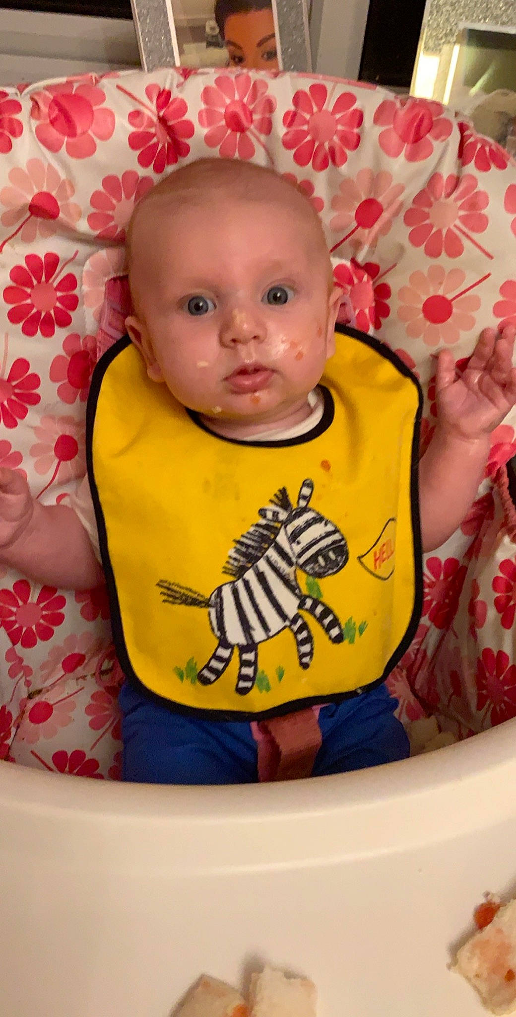 Brenton is registered to the contest to win money with this photo: birthday, cheek, child, day, fun, infant, person, product, sitting, skin, smile, sweetness, toddler, yellow