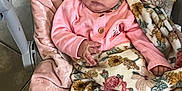 Valeria joined the competition — help win amazing prizes! baby, baby_bouncer, baby_seat, blanket, button, cheeks, child, cozy, eyes, floral_blanket, hand, headband, indoor, infant, patterned_textile, pink_bow, pink_clothes, plush_lining, portrait, tile_floor