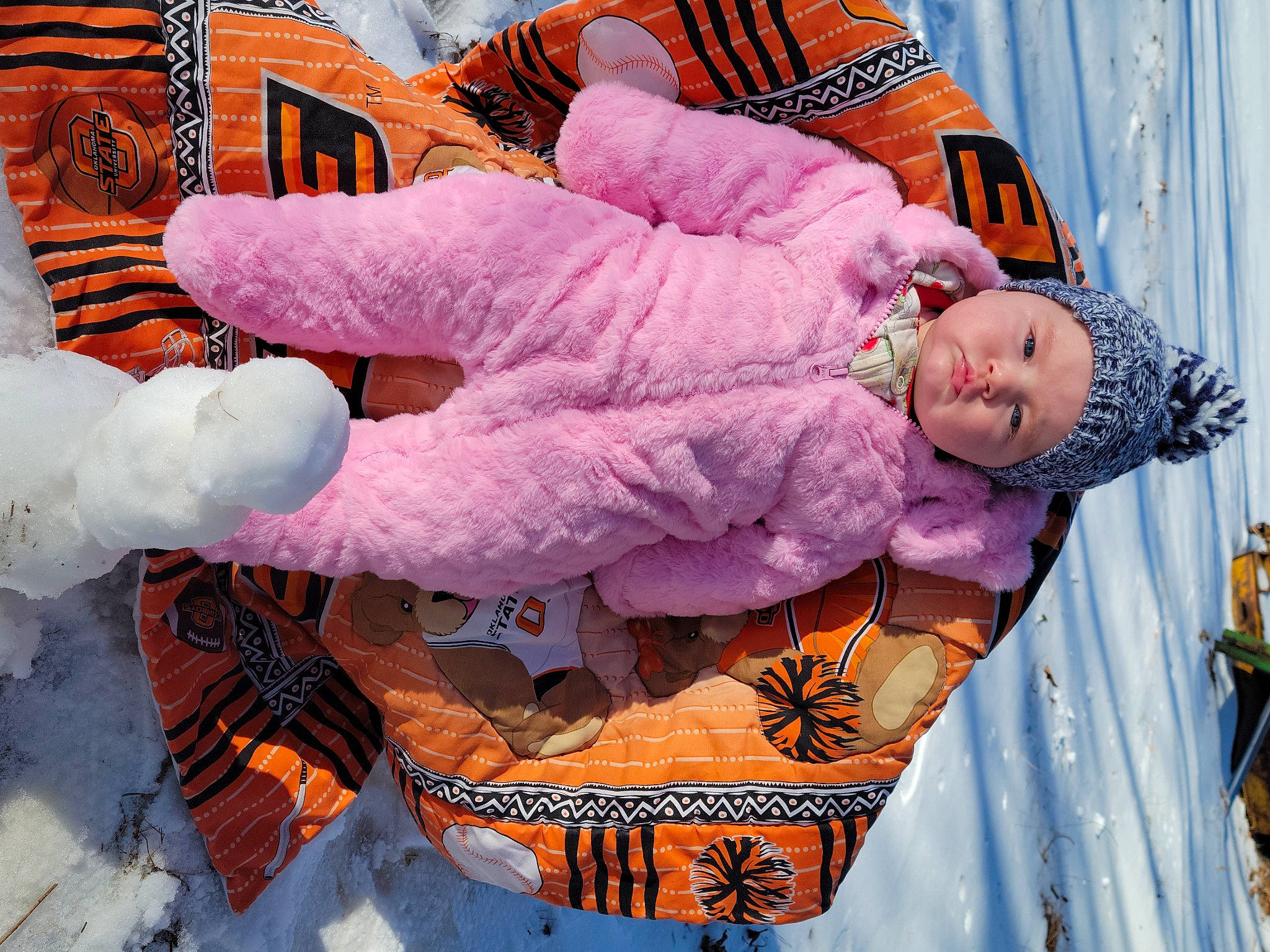 Annie is registered to the contest to win money with this photo: art, baby, baby_products, baby_sleeping, baby_toddler_clothing, child, comfort, fur, headwear, linens, magenta, pattern, person, pink, purple, sleeve, textile, toddler, violet, visual_arts