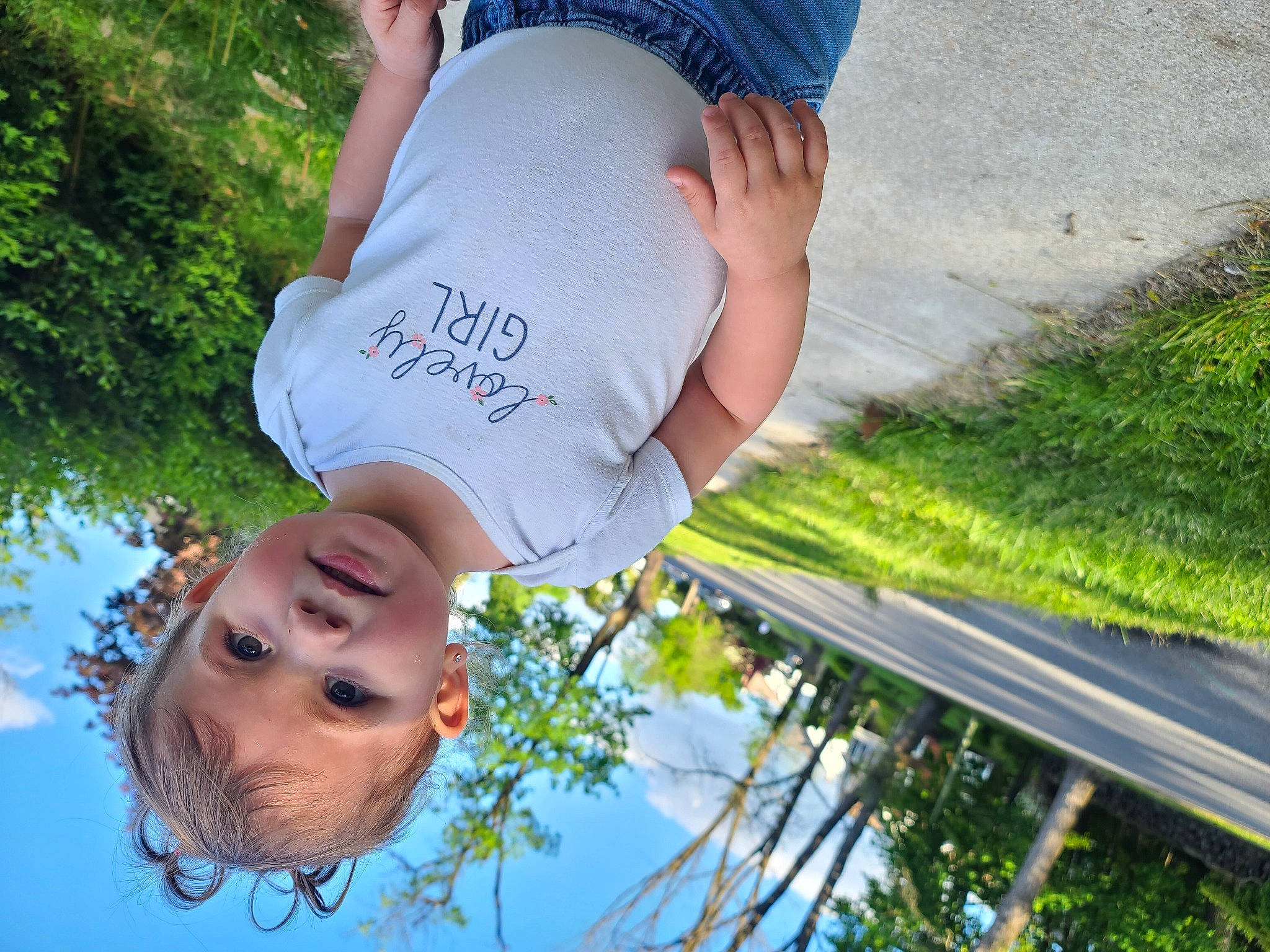 Laylah joined the competition — help win amazing prizes! baseball_cap, blue, cap, cloud, cool, fun, grass, grass_family, happy, hat, leaf, leisure, light, people_in_nature, person, photograph, plant, summer, t_shirt, tree