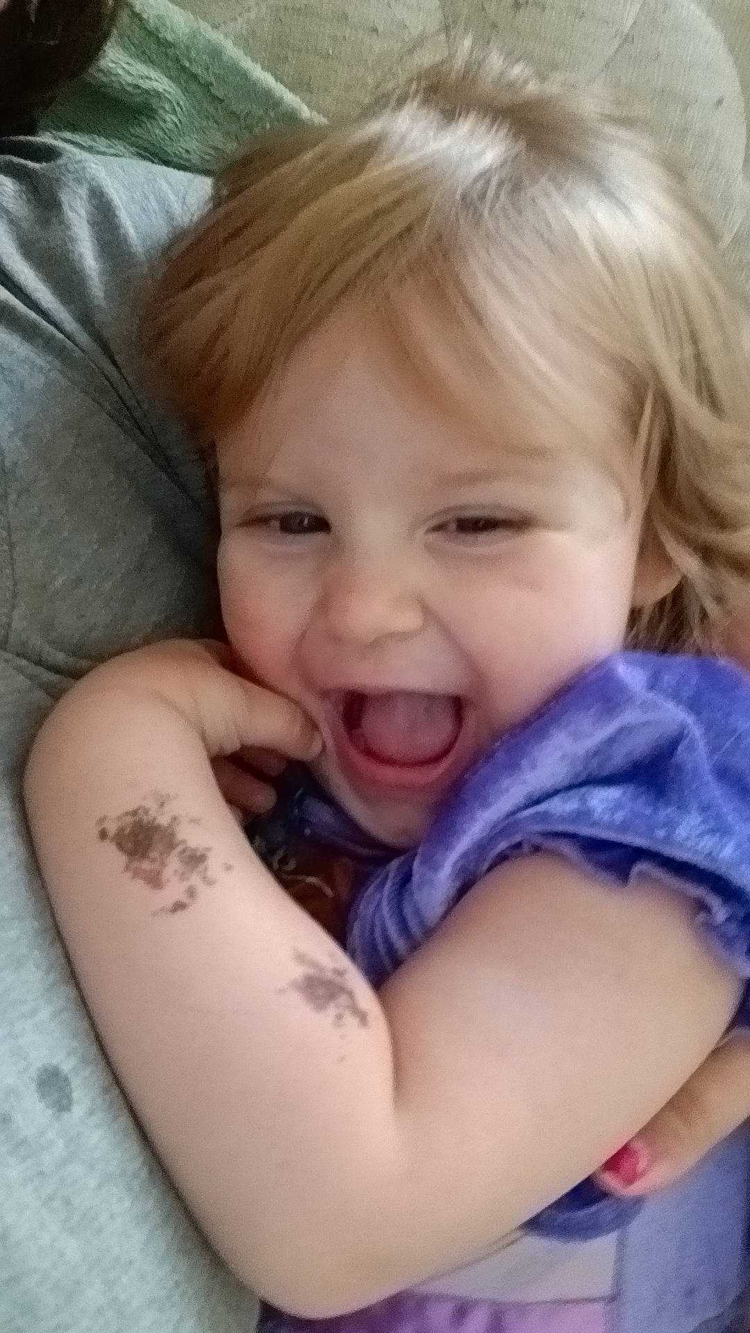 Kinsley joined the competition — help win amazing prizes! baby, cheek, comfort, ear, eyebrow, eyelash, face, finger, gesture, hair, happy, iris, jaw, lip, mouth, neck, nose, person, skin, sleeve