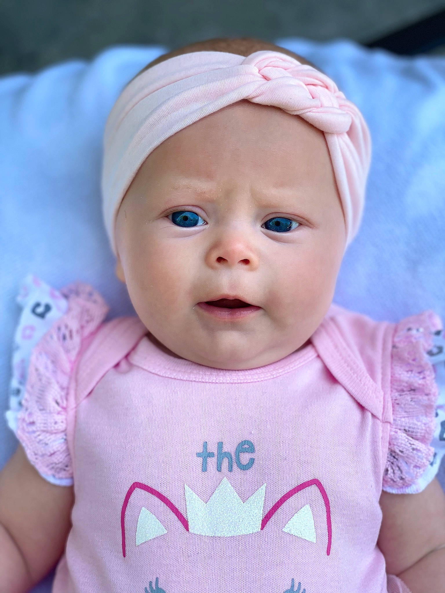 Adalynn is registered to the contest to win money with this photo: baby, baby_toddler_clothing, cap, cheek, clothing, cool, eye, eyebrow, eyelash, happy, headwear, iris, lip, organ, outerwear, person, photograph, pink, skin, sleeve