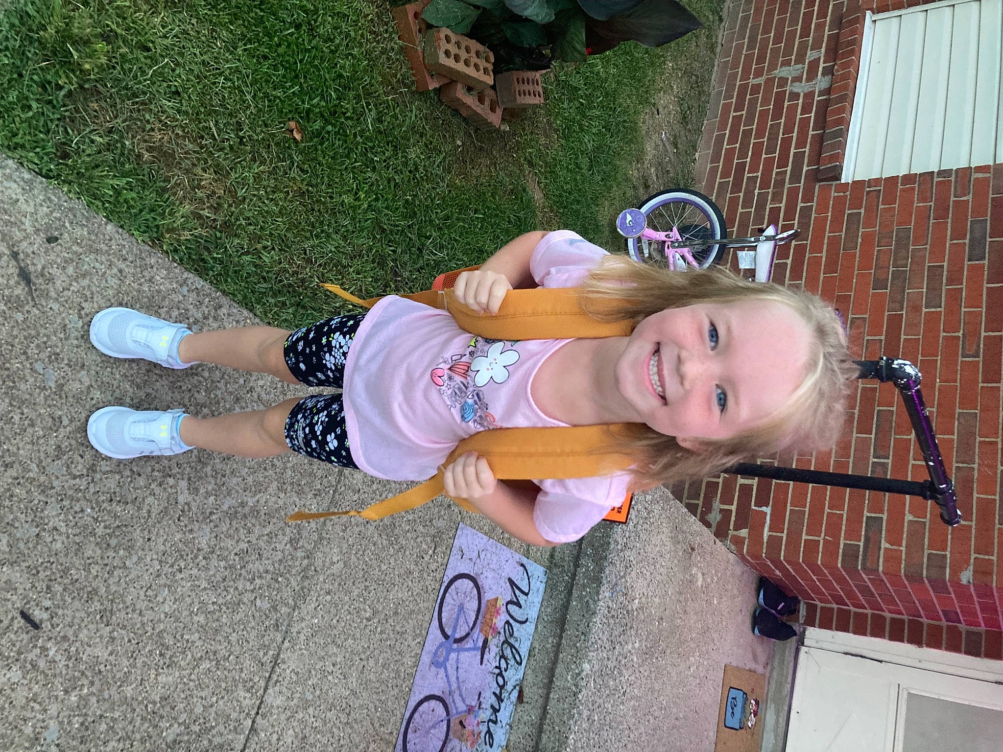 Bentlee joined the competition — help win amazing prizes! baby_toddler_clothing, child, fun, grass, happy, hat, human_leg, joy, knee, leisure, pattern, person, sidewalk, smile, thigh, toddler, walking_shoe, window