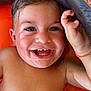 toddler, child, smiling, wet, water, inflatable, pool, orange, skin, face, happy, closeup, summer, play, outdoor, fun, cute, baby, hand, floating