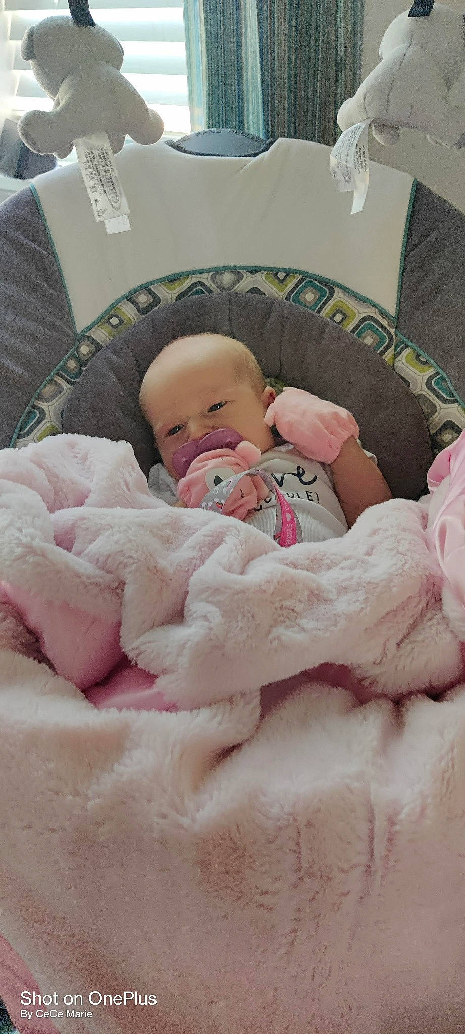 Aleena is registered to the contest to win money with this photo: baby, baby_products, baby_safety, baby_sleeping, baby_toddler_clothing, bed, bedding, bedtime, child, comfort, finger, infant_bed, linens, person, pink, room, skin, sleep, sleeve, thumb