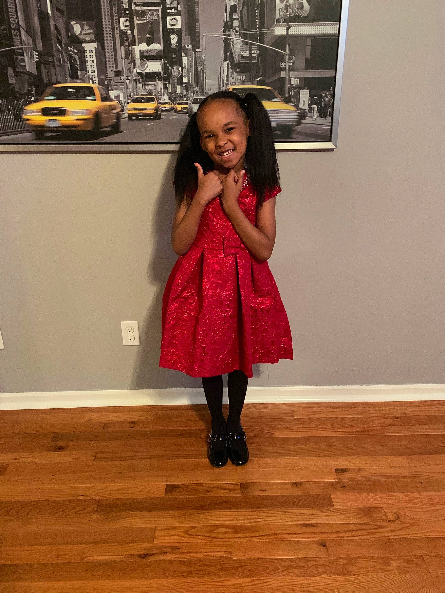 Megan joined the competition — help win amazing prizes! beauty, clothing, dress, fashion, fashion_design, floor, flooring, footwear, human_body, joint, joy, knee, leg, person, pink, red, shoulder, tights, waist, white