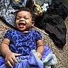 Khloe Grace joined the competition — help win amazing prizes! baby, child, blue_clothing, tutu, smiling, happy, carpet, blanket, indoor, cute, face, person, infant, fun, playful, star_pattern, young_child, toddler, clothing, portrait