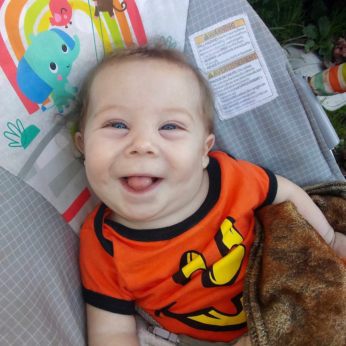 Carlee joined the competition — help win amazing prizes! baby, blanket, car, car_interior, carseat, clothing, cushion, face, furniture, happy, head, homedecor, laughing, person, photography, portrait, smile, t_shirt, transportation, vehicle