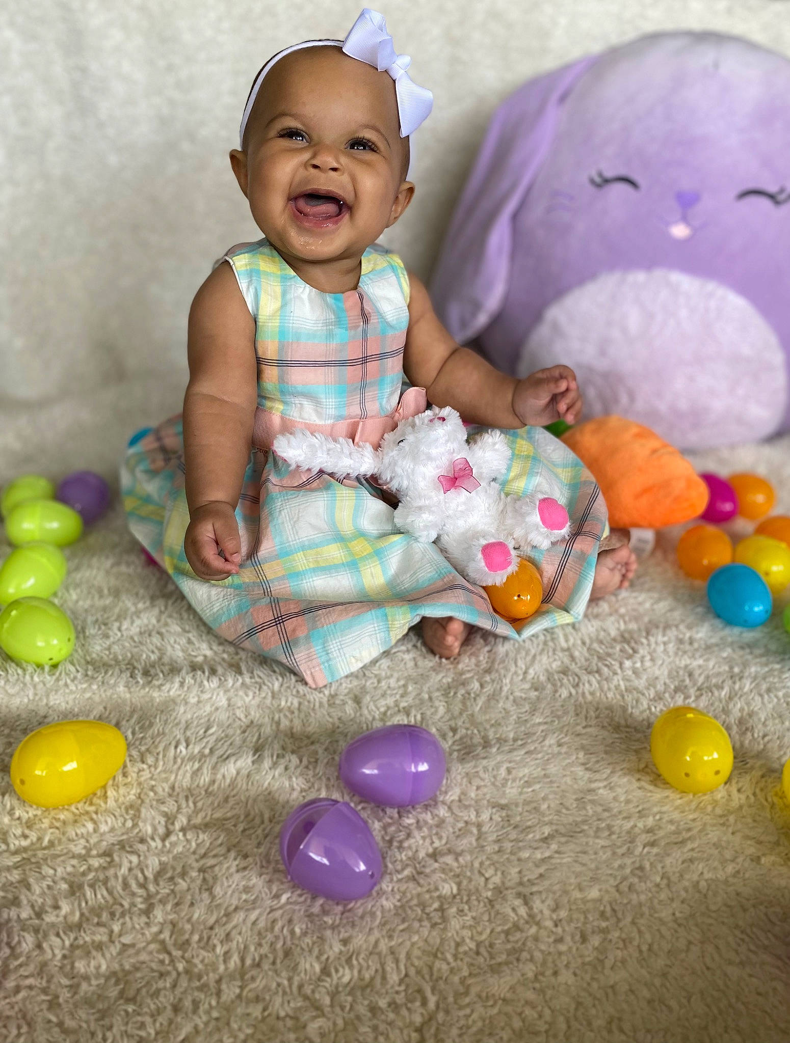 Amiyah joined the competition — help win amazing prizes! baby, baby_products, baby_toddler_clothing, baby_toys, balloon, beauty, child, event, fun, happy, party_supply, pattern, person, pink, play, purple, sitting, smile, toddler, toy
