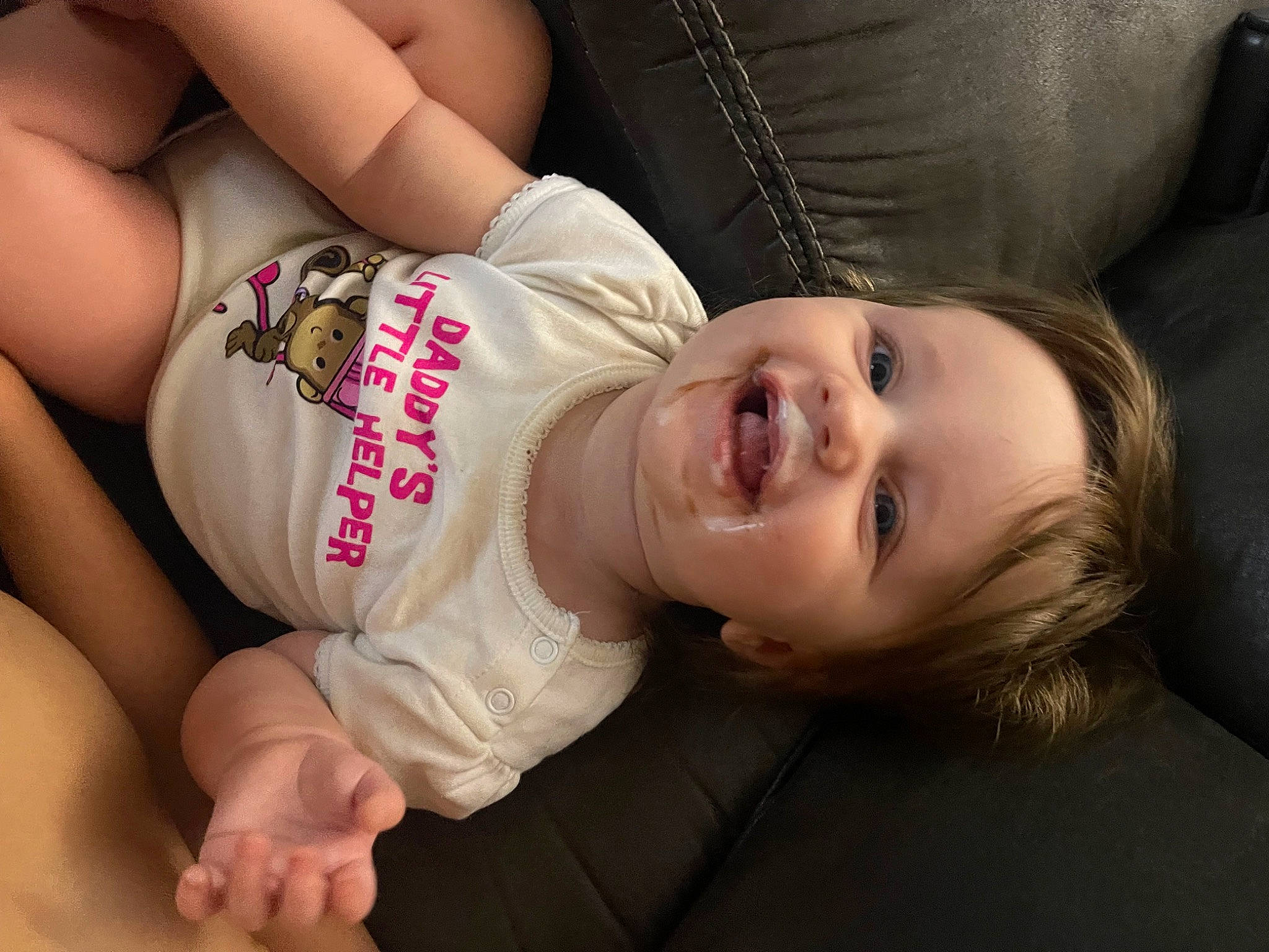 Aubrey joined the competition — help win amazing prizes! baby_toddler_clothing, cheek, comfort, elbow, eye, eyelash, flash_photography, hair, happy, head, joint, joy, leg, lip, mouth, neck, nose, person, skin, sleeve