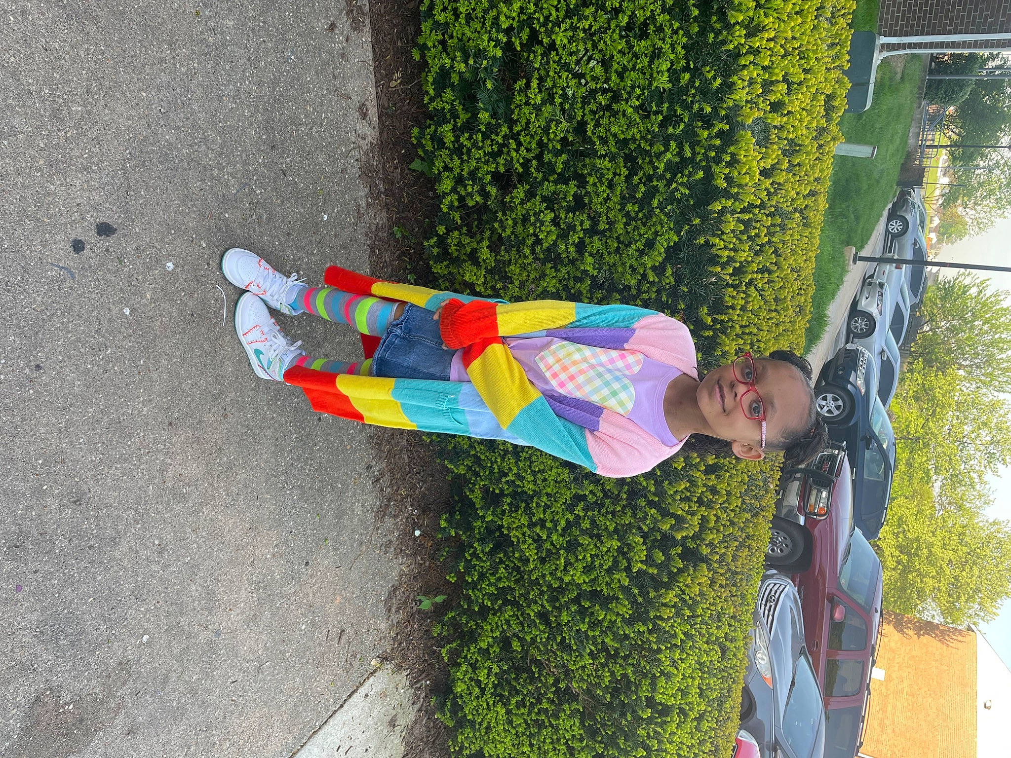 Brianna joined the competition — help win amazing prizes! art, asphalt, concrete, fun, grass, groundcover, human_leg, joy, leisure, people_in_nature, person, plant, road, road_surface, shadow, shrub, sidewalk, tar, tree, visual_arts