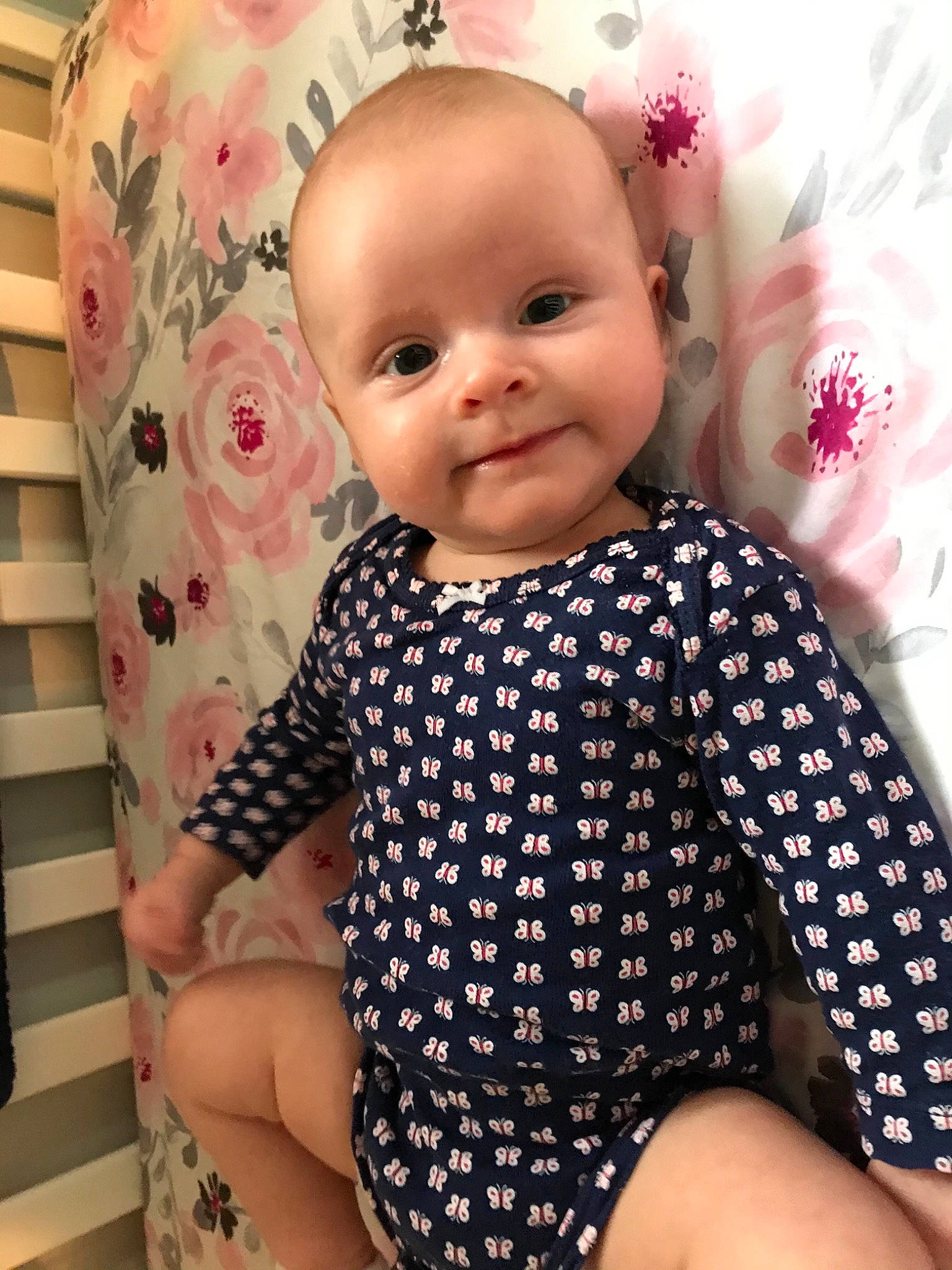 Salem is registered to the contest to win money with this photo: baby, baby_products, baby_toddler_clothing, cheek, child, clothing, design, dress, face, head, joy, pattern, person, pink, polka_dot, product, sitting, skin, sleeve, toddler