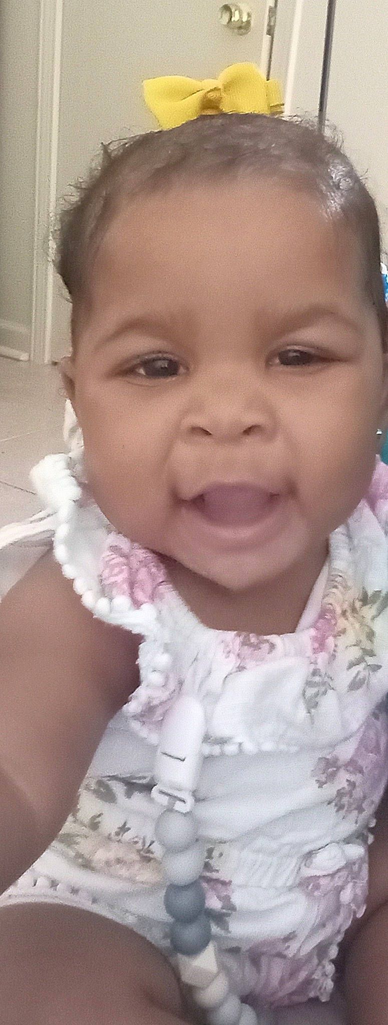 Milan joined the competition — help win amazing prizes! cheek, chin, dress, ear, eyebrow, eyelash, hairstyle, happy, iris, jaw, lip, mouth, neck, nose, person, pink, skin, smile, toddler, tongue