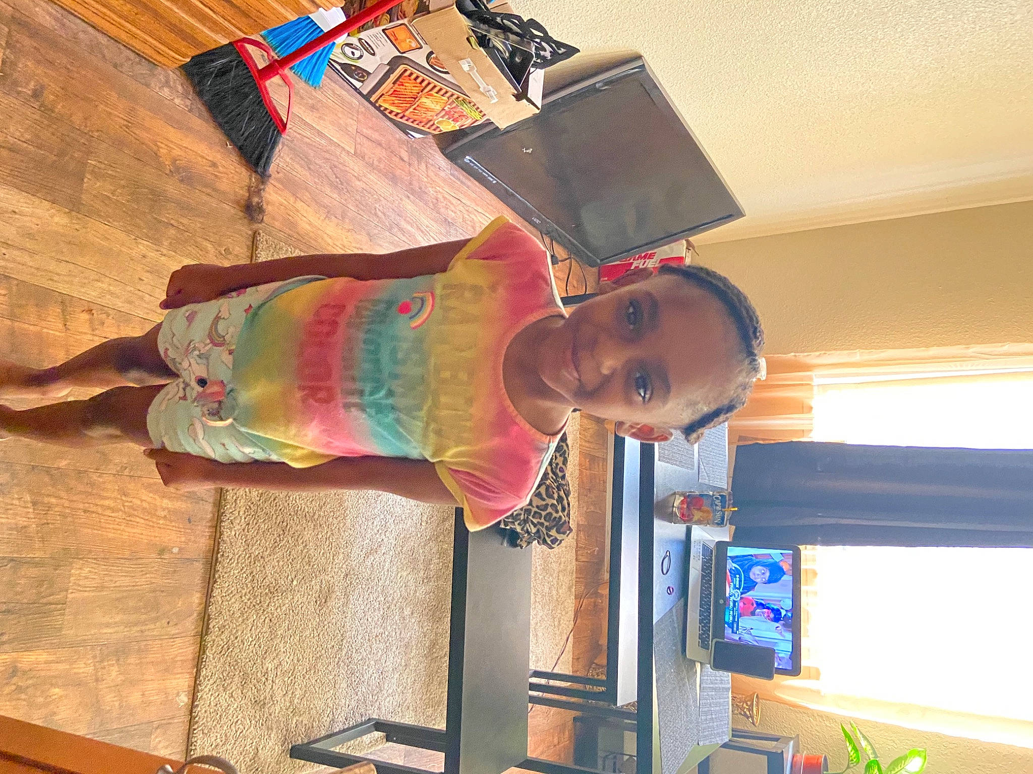 Kai joined the competition — help win amazing prizes! ceiling, child, eyewear, flooring, fun, happy, hardwood, joy, pattern, person, plant, room, sleeve, smile, t_shirt, toddler, vacation, varnish, visual_arts, window