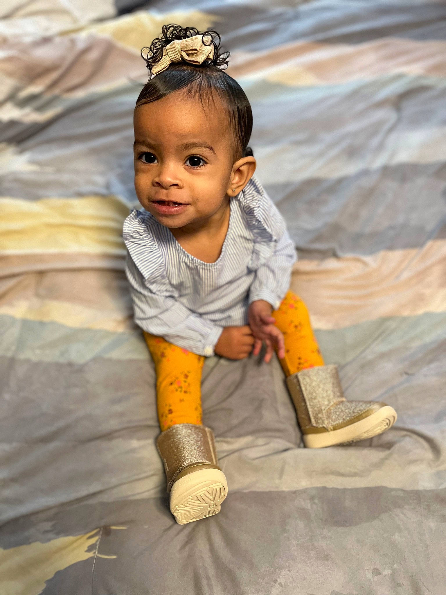 Milah joined the competition — help win amazing prizes! baby, baby_toddler_clothing, child, fashion_accessory, flooring, foot, fun, grass, happy, head, headband, headpiece, human_leg, jewellery, person, sitting, sleeve, soil, toddler, tradition