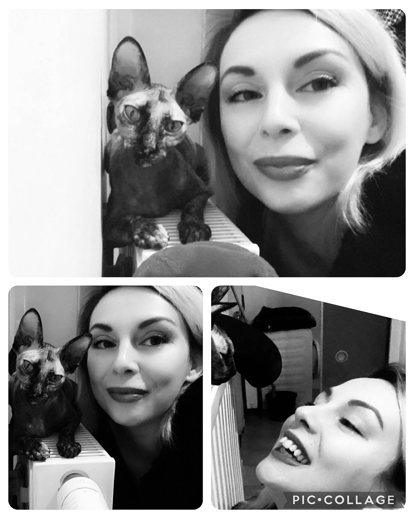 Nairobi a rejoint le concours — aidez-le/la à gagner de superbes lots ! black, black_and_white, chin, dog, ear, eyebrow, eyelash, facial_expression, flash_photography, gesture, hairstyle, human, jaw, lip, lipstick, nose, organ, photograph, smile, white