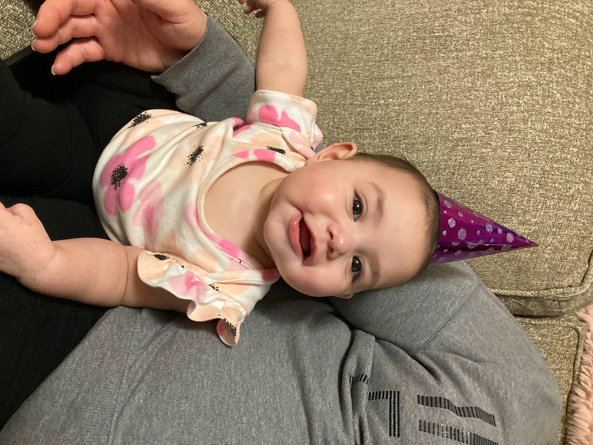 Natalie joined the competition — help win amazing prizes! baby, baby_toddler_clothing, cheek, child, clothing, fun, grass, happy, hat, lip, person, plant, portrait_photography, sitting, skin, sleeve, smile, toddler, tree, vacation