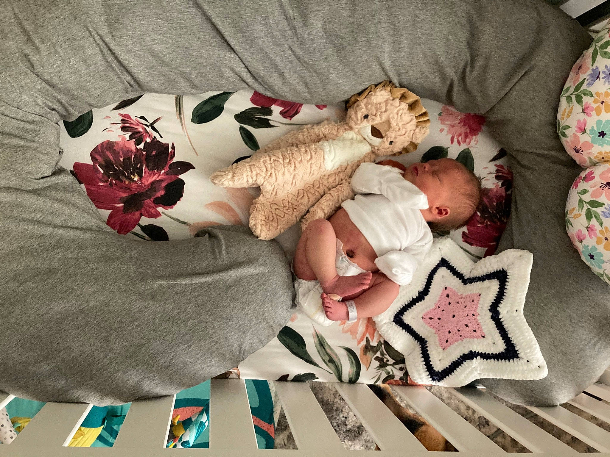 Sutton joined the competition — help win amazing prizes! baby, baby_products, baby_sleeping, baby_toddler_clothing, bedding, bedtime, carmine, child, comfort, fashion_accessory, happy, linens, pattern, person, pink, room, sleeve, sock, sweetness, toddler