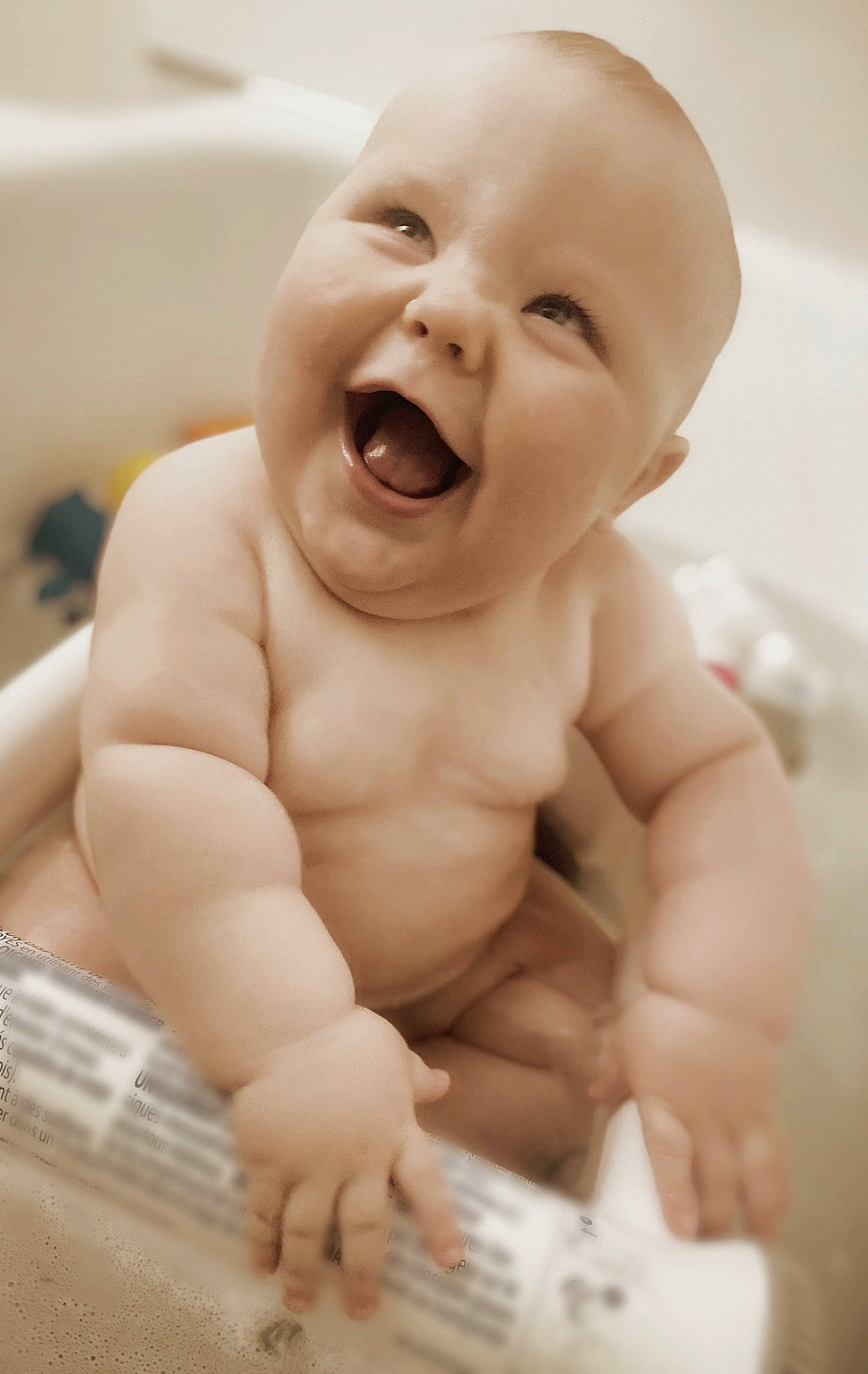 Cayson joined the competition — help win amazing prizes! baby, baby_bathing, baby_laughing, baby_making_funny_faces, bathing, cheek, chest, child, finger, gesture, happy, lip, mouth, nail, nose, person, shout, skin, smile, thumb