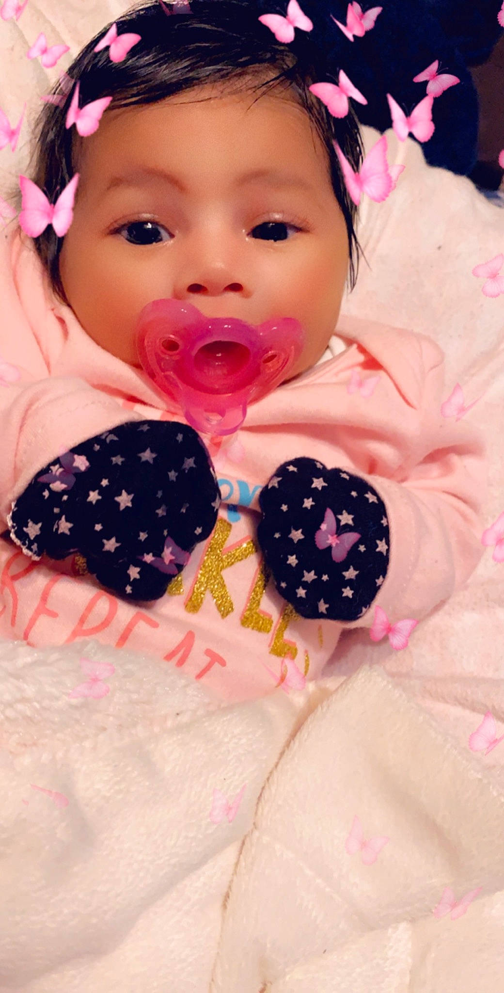 Hartlynn is registered to the contest to win money with this photo: baby, baby_toddler_clothing, cheek, child, design, hair_accessory, lip, mouth, pattern, person, pink, polka_dot, skin, toddler