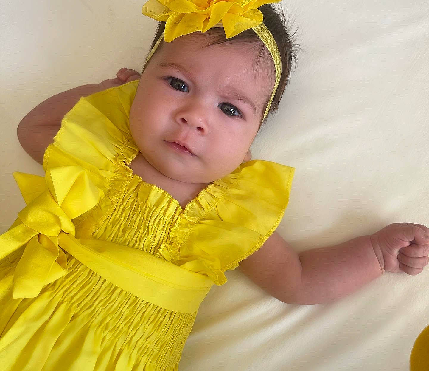 Emily participe au concours pour gagner de l'argent avec cette photo : baby, baby_products, baby_toddler_clothing, child, costume_hat, crown, eye, eyelash, fashion_accessory, fun, hair_accessory, happy, headband, headgear, headpiece, headwear, iris, person, skin, sleeve