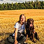 Mappy participe au concours pour gagner de l'argent avec cette photo : animal, canine, clothing, dog, face, female, field, girl, grass, happy, head, pants, person, pet, photography, plant, portrait, sitting, smile, teen
