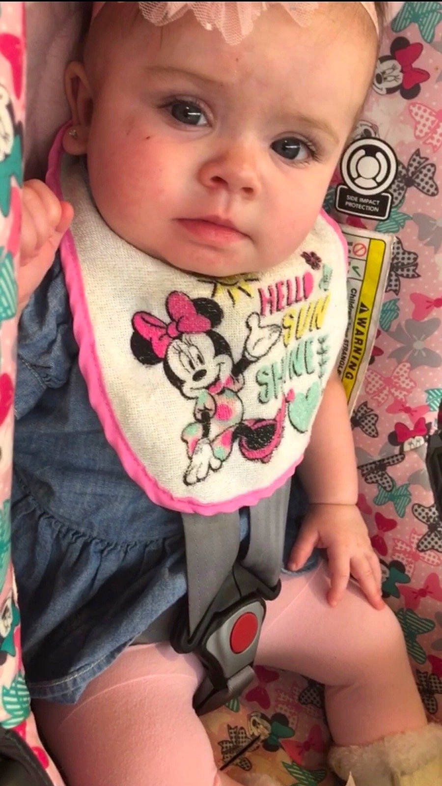 Kylee joined the competition — help win amazing prizes! arm, baby, baby_products, baby_toddler_clothing, cheek, child, lip, mouth, person, pink, plant, skin, sleeve, smile, toddler