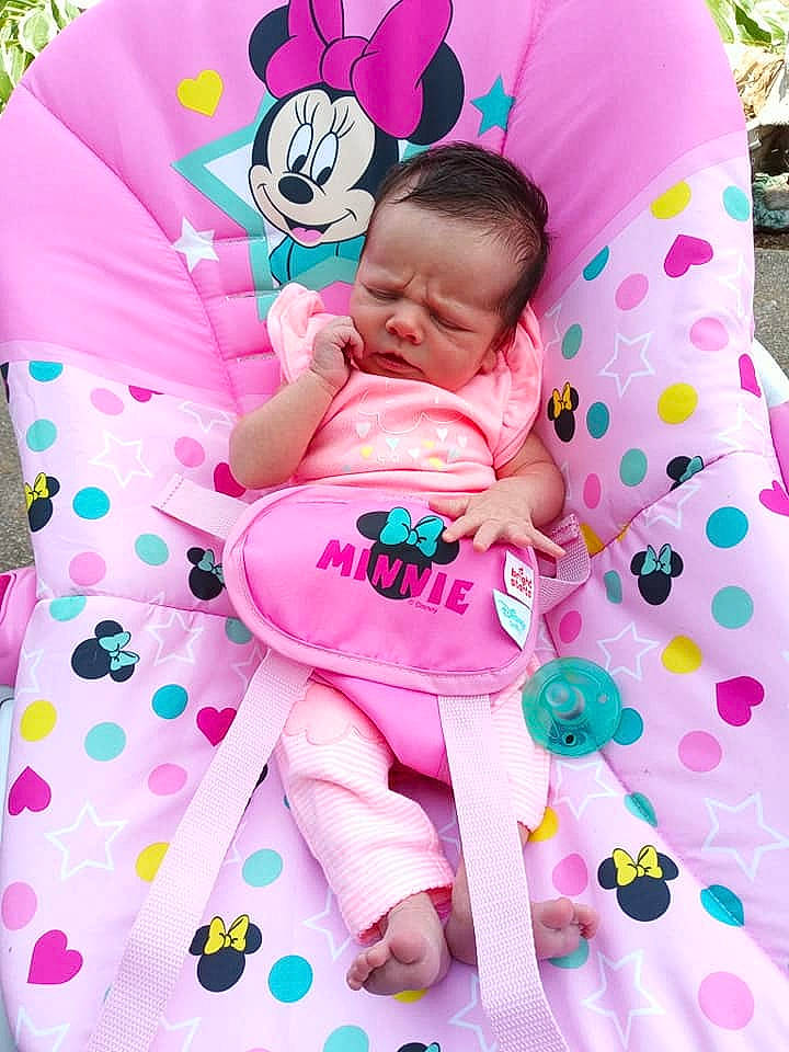 Kylee joined the competition — help win amazing prizes! baby, baby_products, baby_toddler_clothing, child, daughter, pattern, person, pink, polka_dot, product, textile, toddler