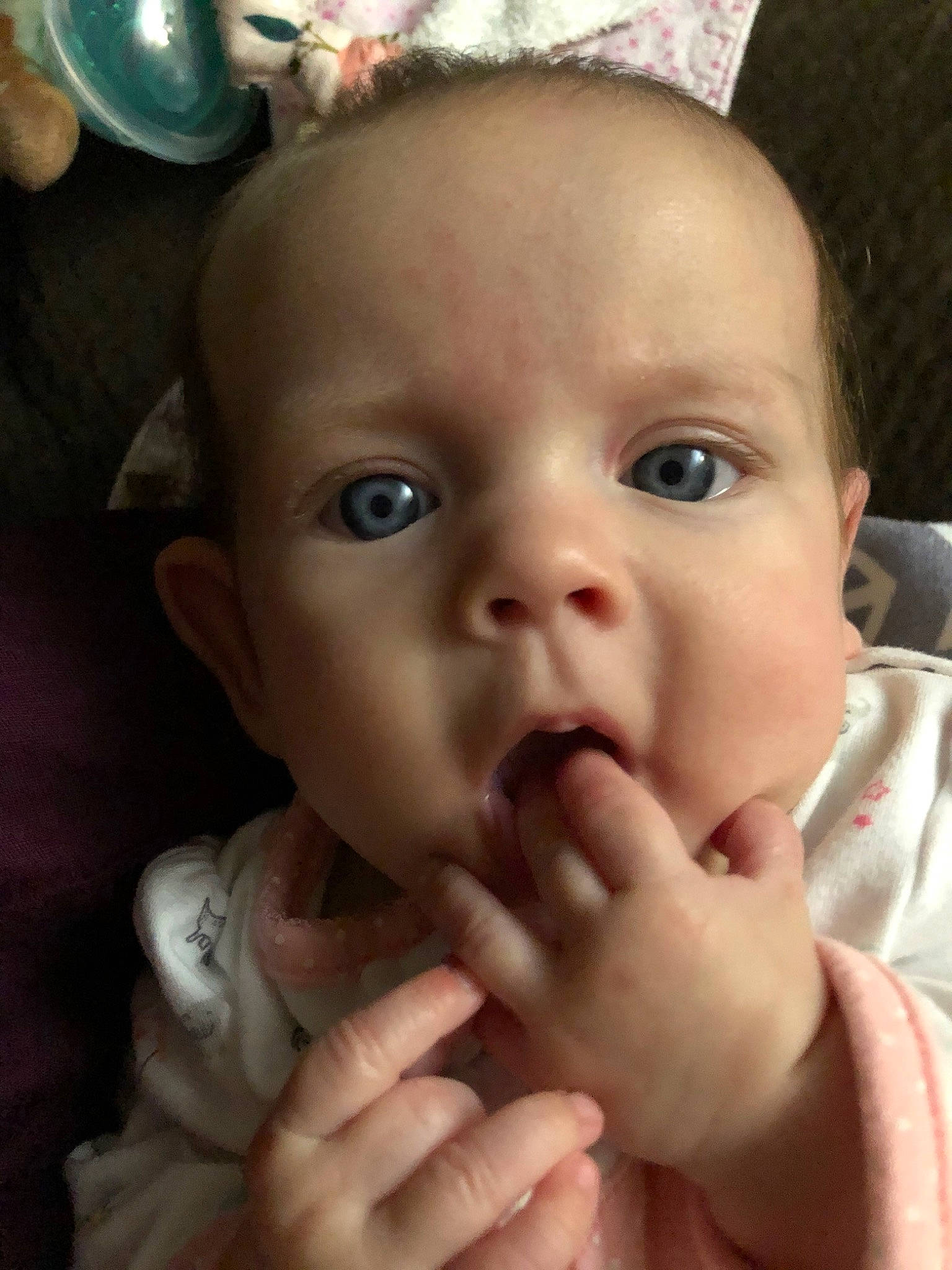 Lynley joined the competition — help win amazing prizes! baby, cheek, child, chin, eye, eyebrow, face, finger, forehead, gesture, hand, head, iris, lip, mouth, nose, person, skin, smile, thumb