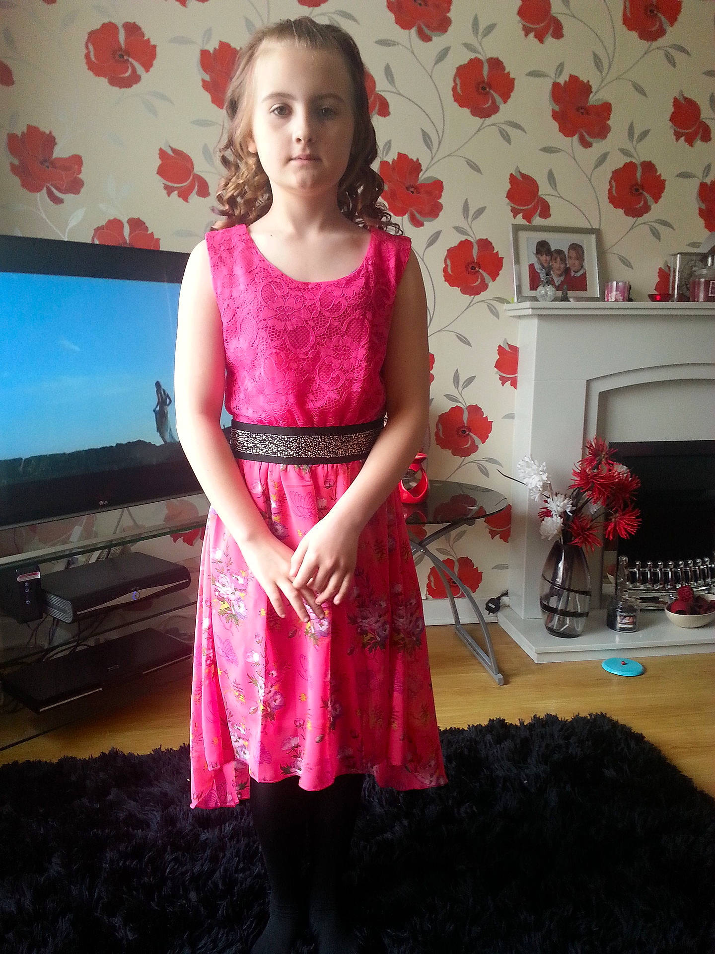 Emily-jayne joined the competition — help win amazing prizes! child, clothing, cocktail_dress, costume, dance_dress, day, day_dress, dress, flooring, formal_wear, girl, gown, magenta, person, pink, textile, toddler