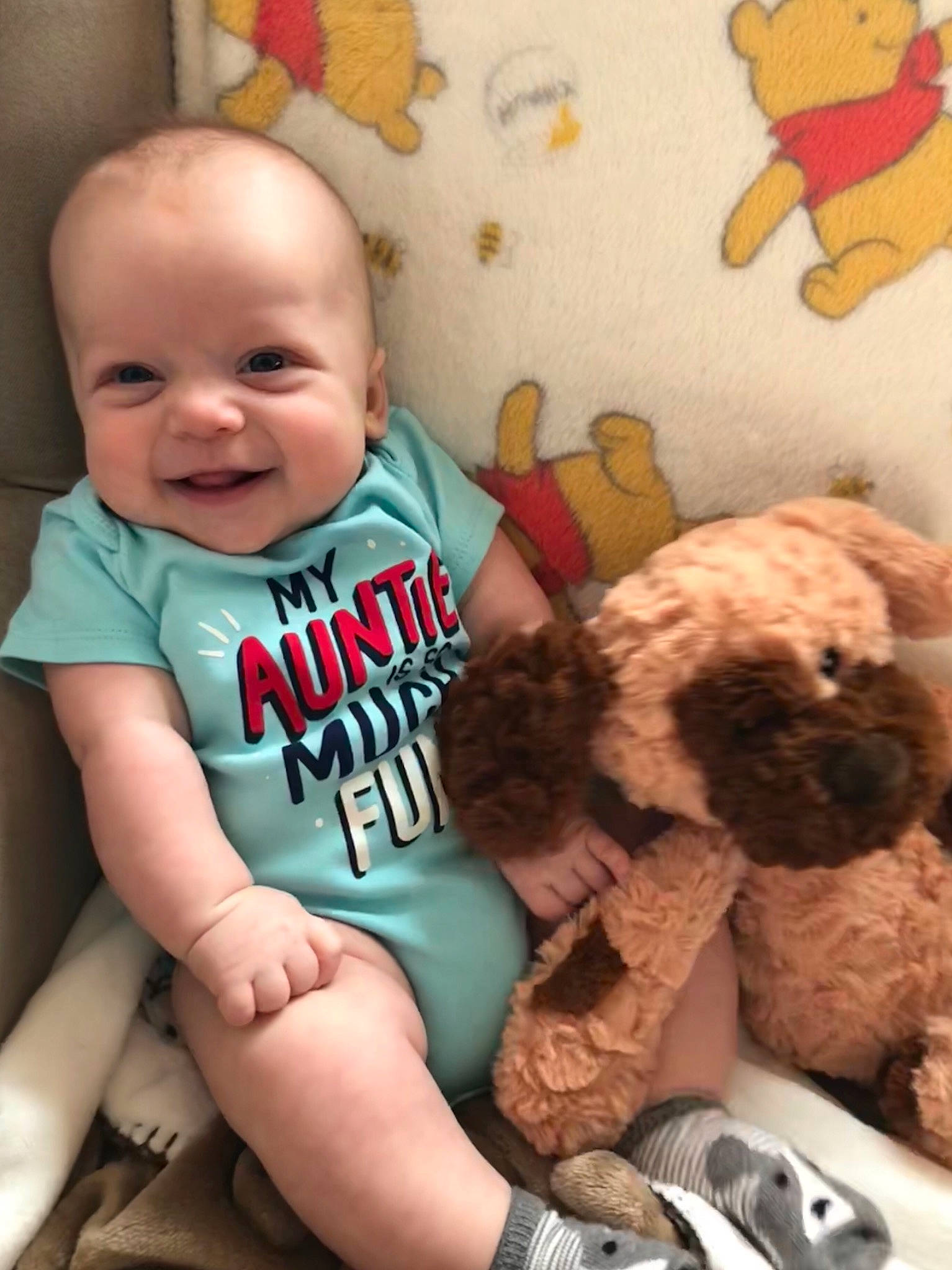 Ford joined the competition — help win amazing prizes! baby, canidae, child, companion_dog, dog_breed, fawn, person, play, puppy, puppy_love, skin, stuffed_toy, teddy_bear, toddler, toy