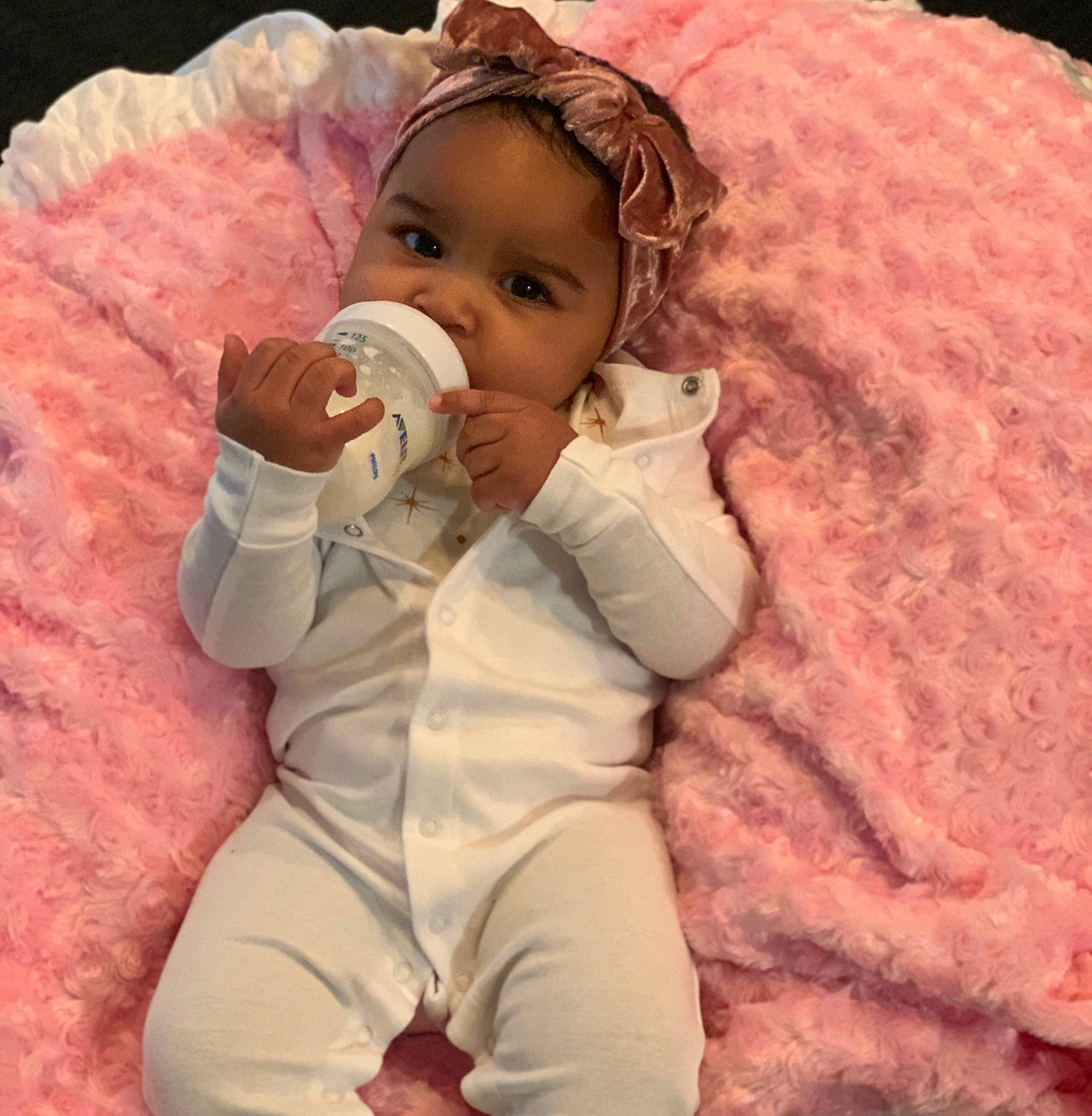 Khalani joined the competition — help win amazing prizes! baby, baby_products, baby_toddler_clothing, cheek, child, happy, person, pink, product, skin, smile, toddler