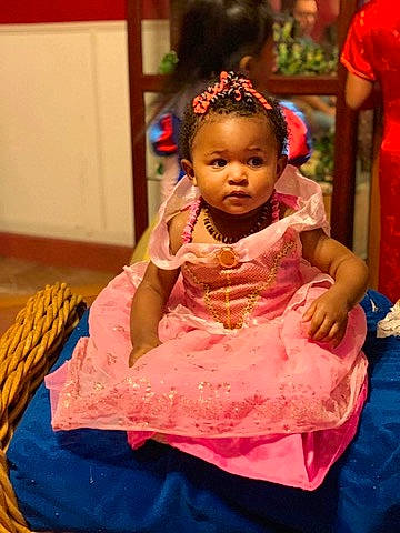 Zeadrianna joined the competition — help win amazing prizes! baby, blurred, child, child_model, dress, fun, hair_accessory, person, pink, play, sitting, skin, smile, textile, toddler